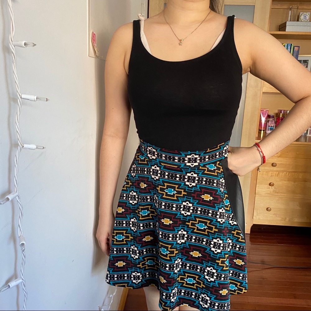 Geometric Skater Skirt